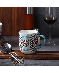 Lorren Home Trends Geo Floral Mugs