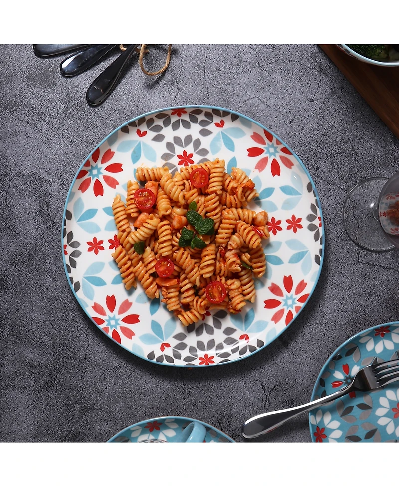 Lorren Home Trends Floral 12-Pc. Dinnerware Set