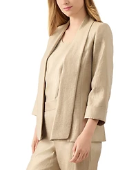 Kasper Women's Shimmer Twill Shawl-Collar Open-Front Jacket, Regular & Petite