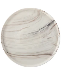 Lorren Home Trends Shiny Marble Pattern Round Serving Platter