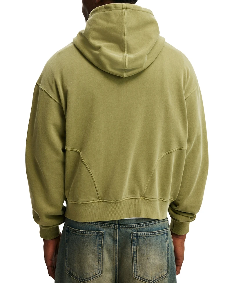 Cotton On Men's Cropped Zip Up Hoodie