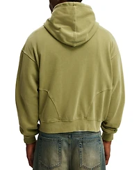Cotton On Men's Cropped Zip Up Hoodie