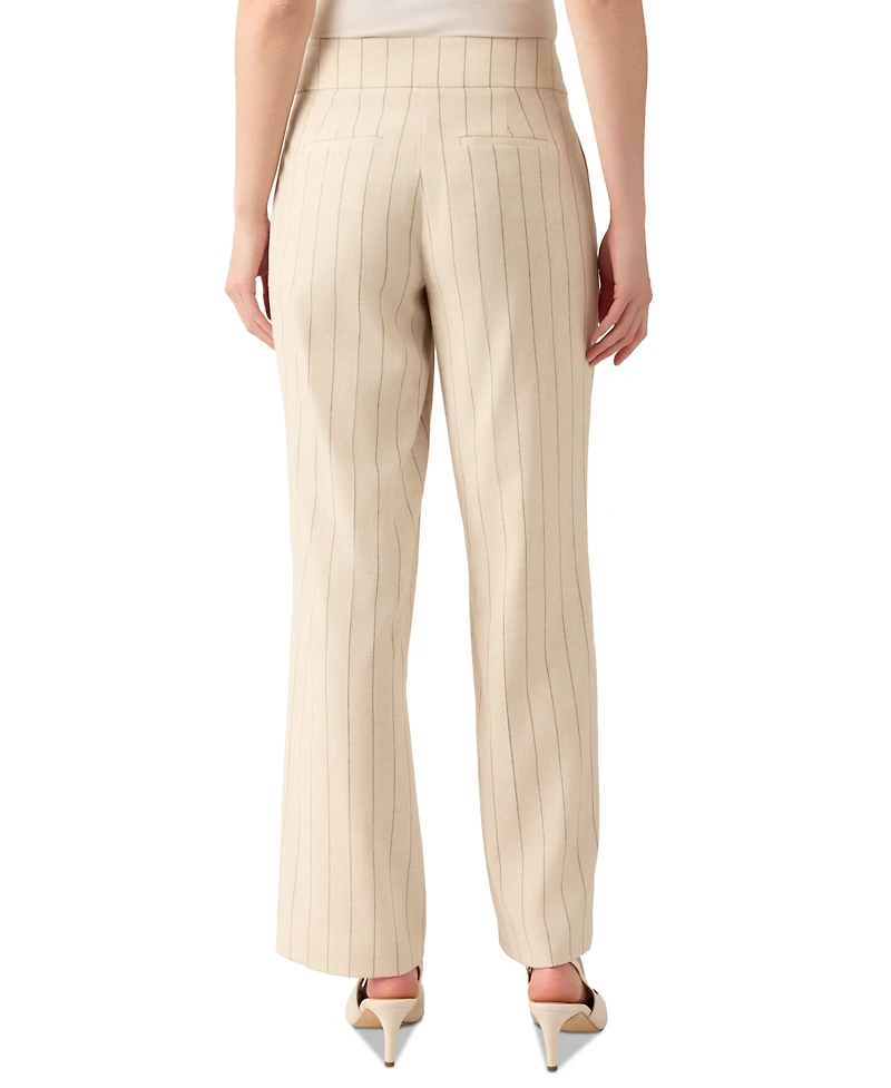 Kasper Women's Pinstripe Mid-Rise Straight-Leg Pants, Regular & Petite