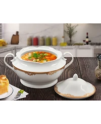 Lorren Home Trends Catherine Porcelain Tureen with Lid