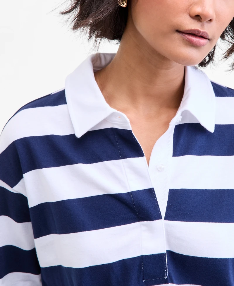 On 34th Women's Striped Rugby Top, Macy's Exclusive