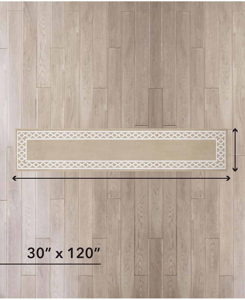 Jean Pierre New York Christine Trellis Border Tufted Runner Rug