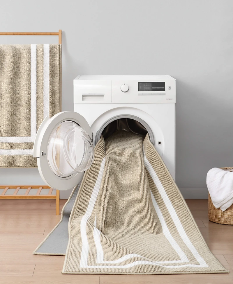 Jean Pierre New York Double Line Border Tufted Runner Rug