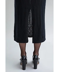 Sskein Women's Margot Pointelle Lace Slim Knit Dress