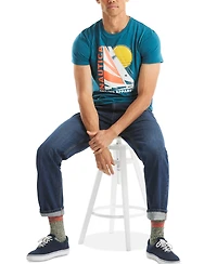 Nautica Men's Short Sleeve Modern Sailboat Graphic T-Shirt