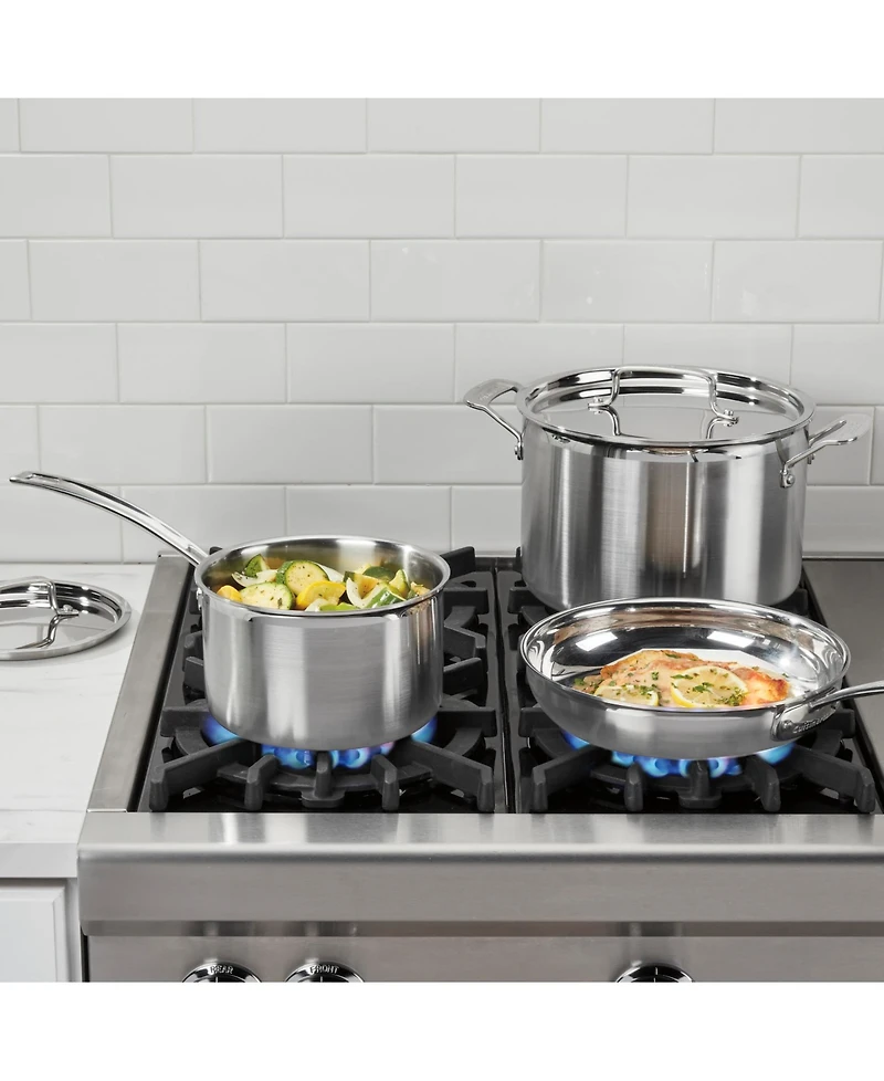 Cuisinart MultiClad Pro 7-Pc. Stainless Steel Cookware Set