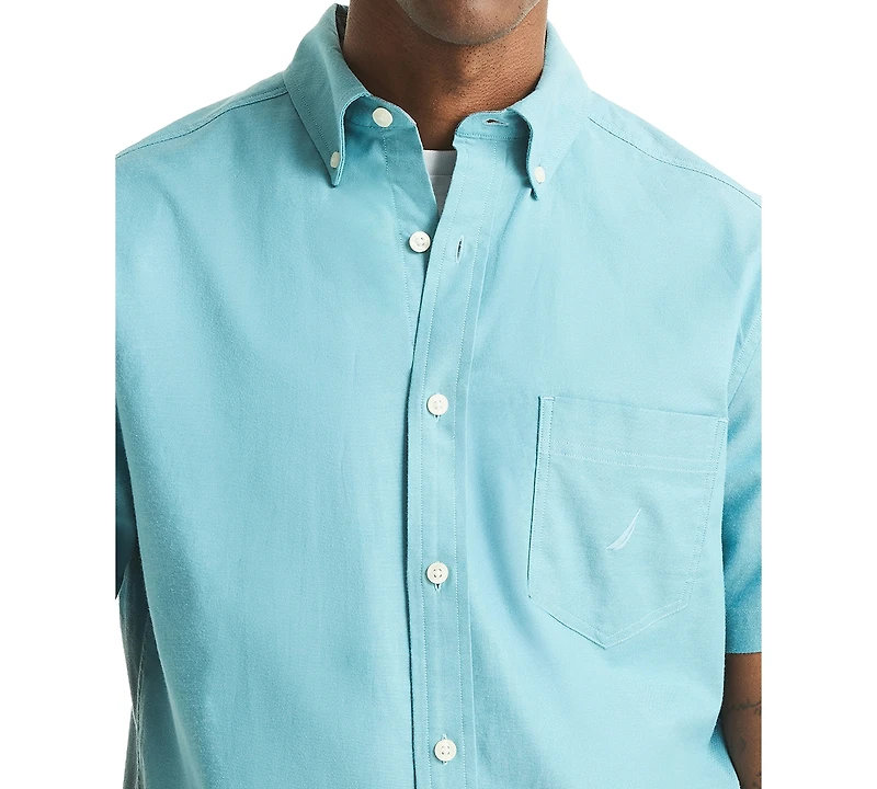 Nautica Men's Short Sleeve Button-Down Oxford Shirt