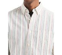 Nautica Men's Long Sleeve Striped Button-Down Shirt