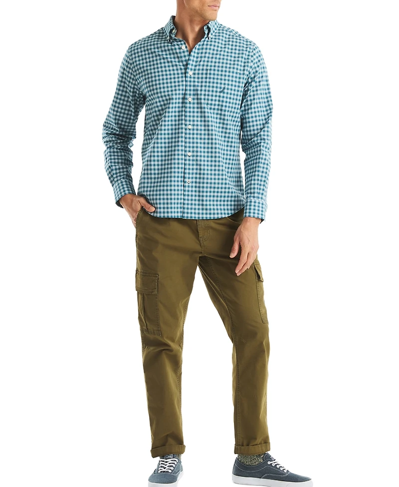 Nautica Men's Long Sleeve Check Button-Down Shirt