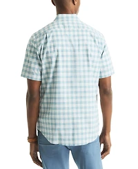 Nautica Men's Short Sleeve Tattersall Button-Down Shirt