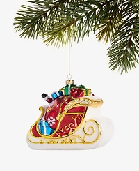 Macy's Thanksgiving Day Parade 2025 Glass Santa's Sleigh Ornament, Macy's Exclusive