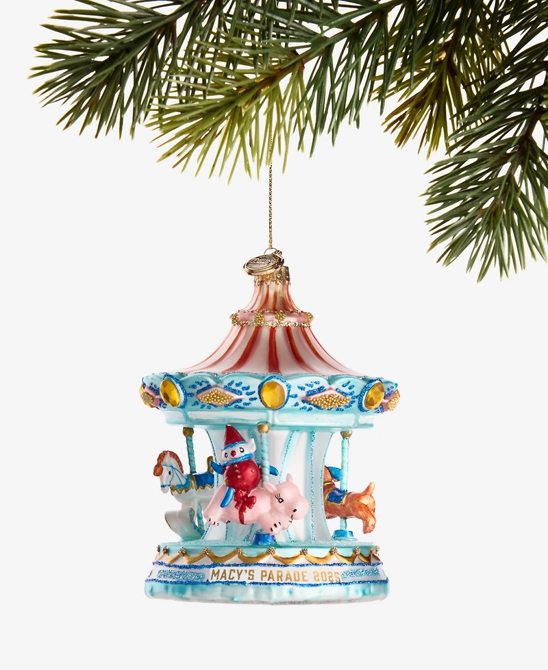 Macy's Thanksgiving Day Parade 2025 Glass Carousel Ornament, Macy's Exclusive