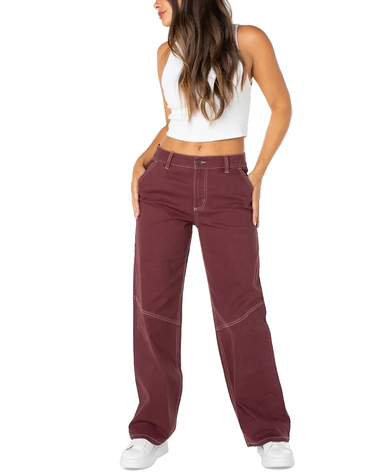 Celebrity Pink Juniors' Slouchy Skater Wide-Leg Jeans