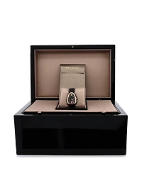 Pre-Owned Bvlgari Serpenti Seduttori Quartz Watch in Ceramic and Rose Gold with Diamond Bezel 25mm