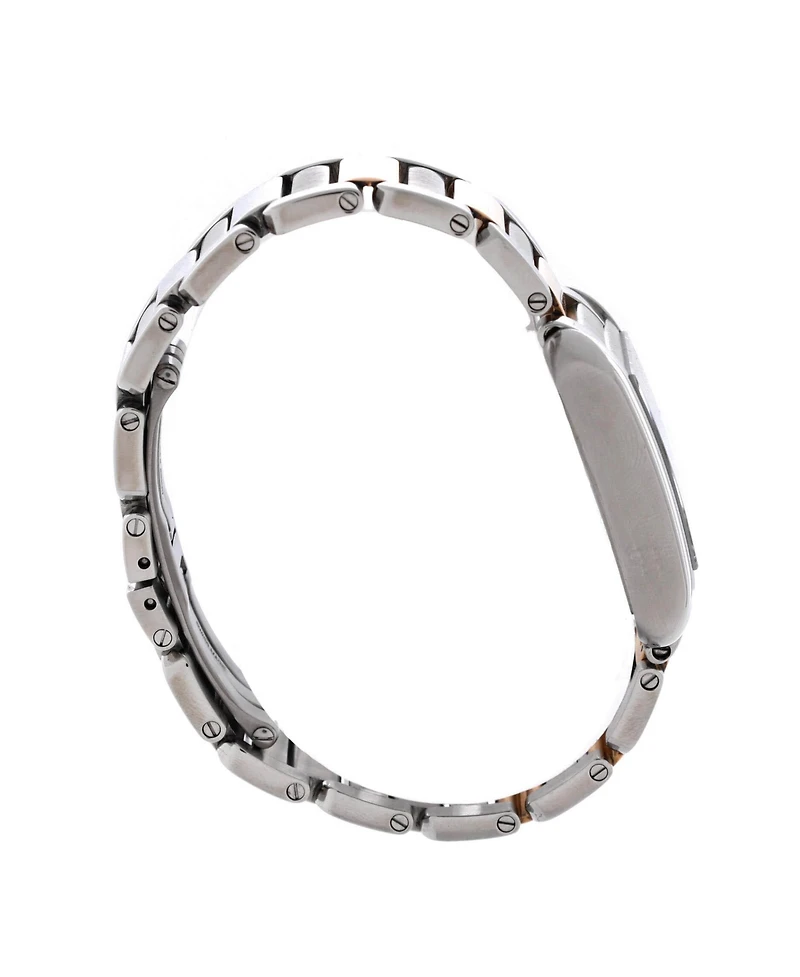 Pre-Owned Cartier Tank Anglaise Quartz Watch in Stainless Steel and Rose Gold with Diamond Markers 23mm