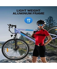 Everyfun 350W Electric Bike 26" Electric Mountain Bike for Adults, 36V Built-in Hidden Removable Battery with Shimano 7 Speed City Commuter Bike