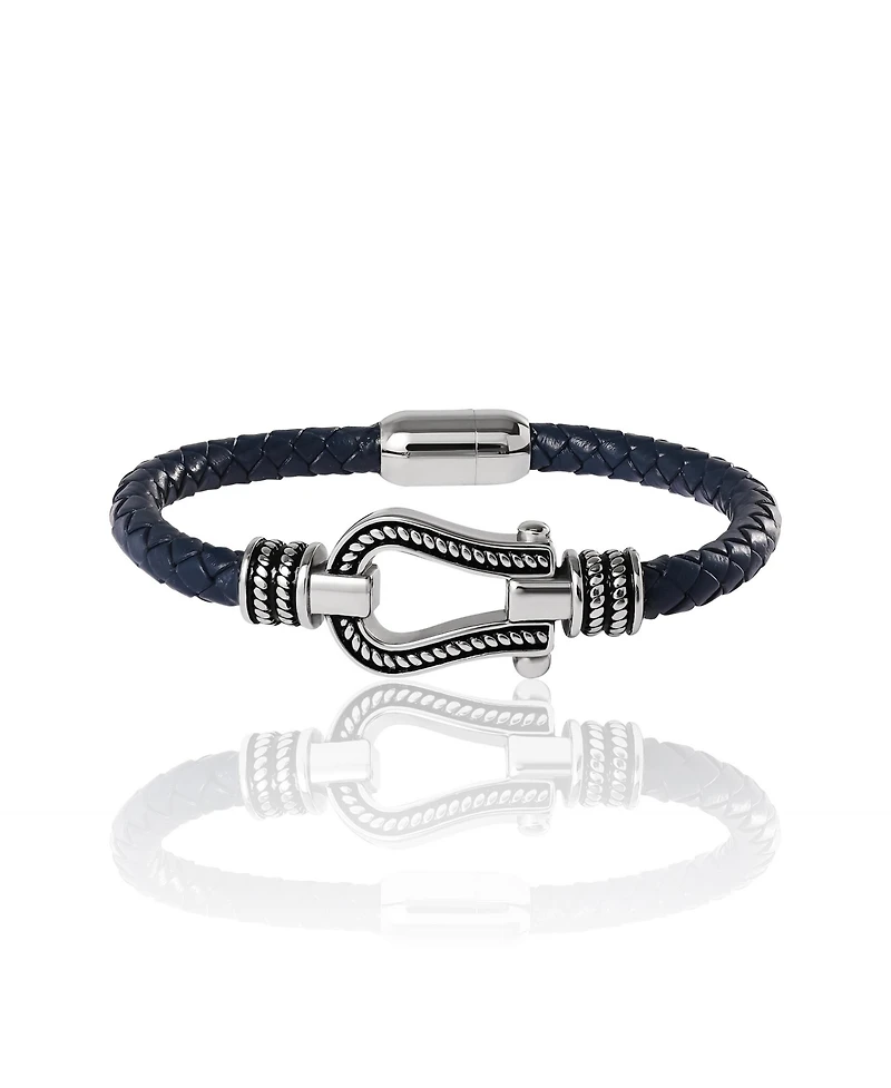 Lucky Brand Horseshoe Navy Cord Bracelet