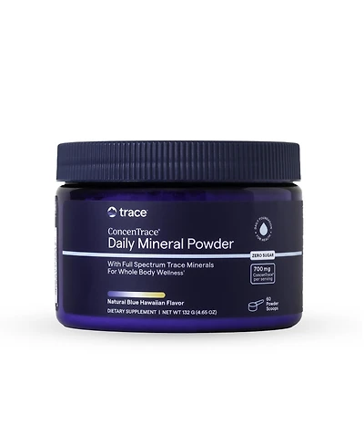 Trace Minerals ConcenTrace Powder, Blue Hawaiian, 60 Servings – 700mg per Serving (15 Drops), Full Spectrum Trace Minerals for Whole Body Wellness.
