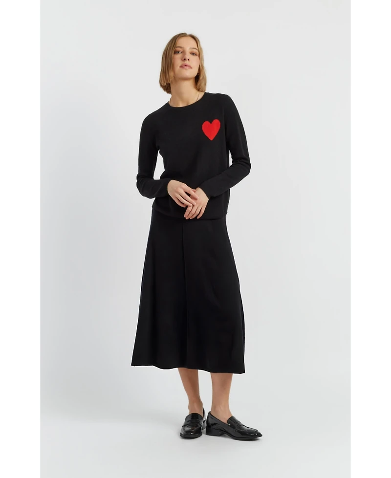Chinti & Parker Women's Breton Heart Wool Cashmere Sweater