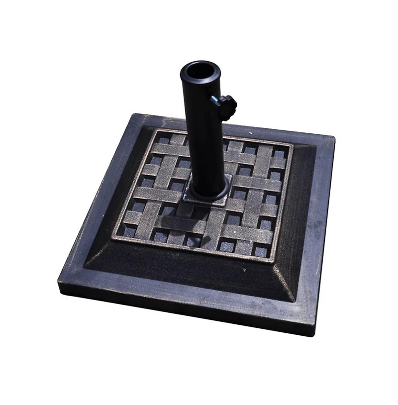 17.5 Inch Heavy Duty Square Umbrella Base Stand of 30 lbs for Outdoor