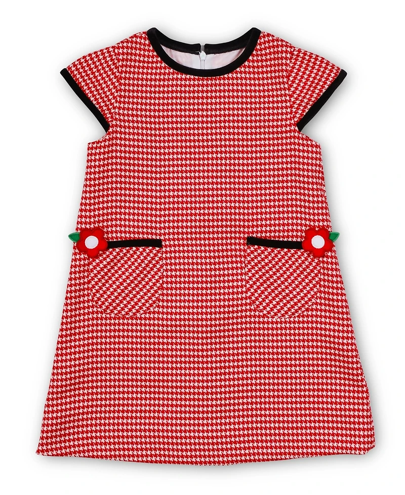 Florence Eiseman Houndstooth Dress With Flowers