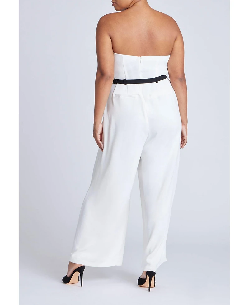 Eloquii Women's Tuxedo Jumpsuit
