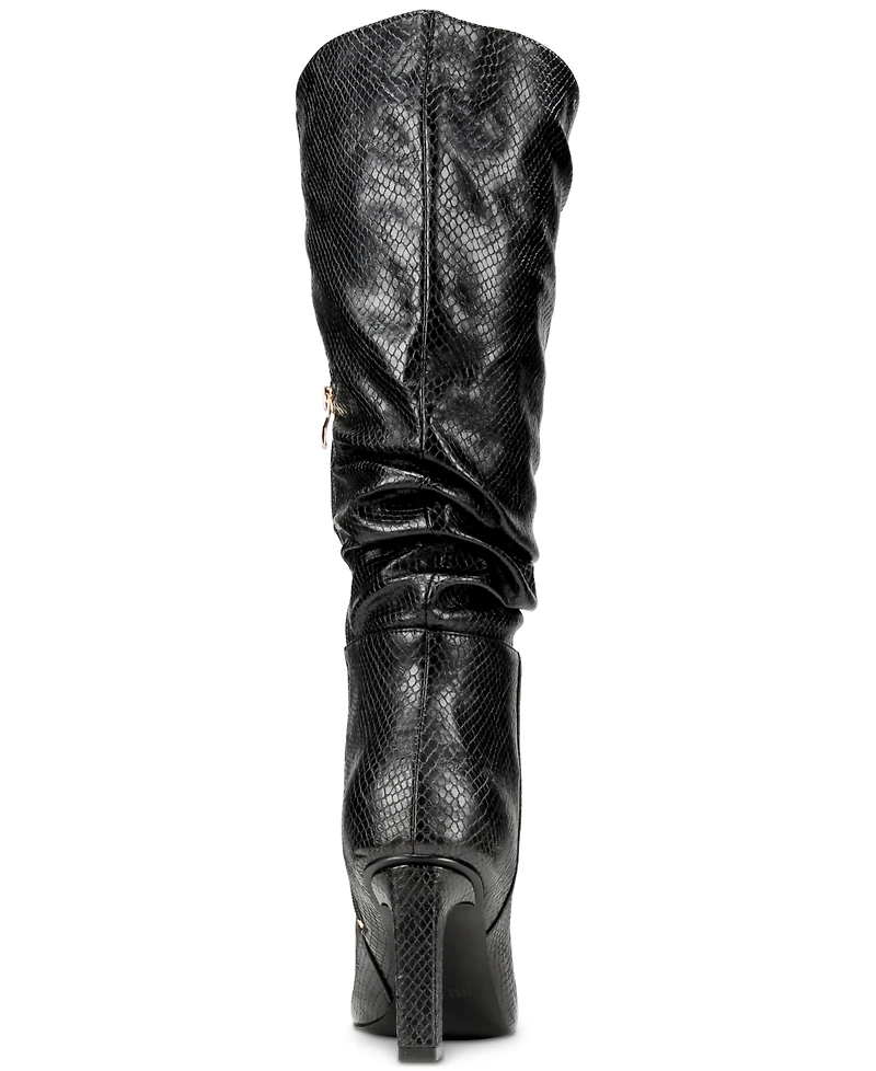 Smash Shoes Women's Fallon Knee High Slouch Dress Boots - Extended Sizes Available
