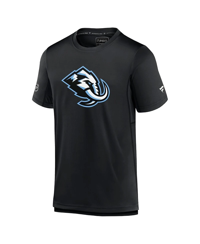 Fanatics Men's Black Utah Mammoth Authentic Pro Rink T-Shirt
