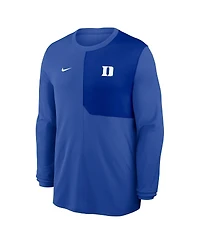 Nike Men's Royal Duke Blue Devils 2025 Sideline Coach Uv Performance Long Sleeve T-Shirt