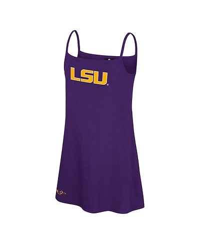 Colosseum Big Girls Purple Lsu Tigers Brook Tank Dress