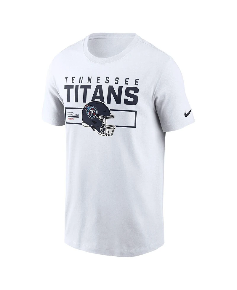 Nike Men's White Tennessee Titans Primetime Helmet Essential T-Shirt