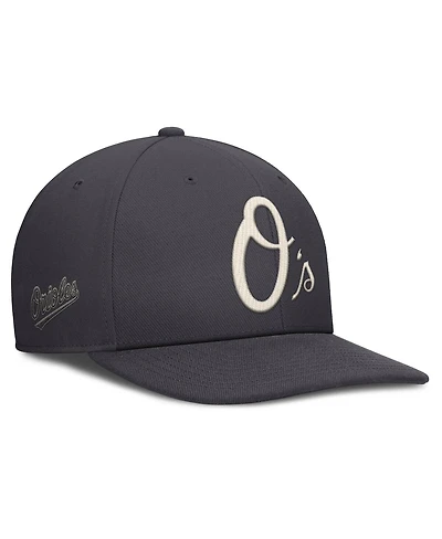 Nike Men's Anthracite Baltimore Orioles Statement Pro Snapback Hat