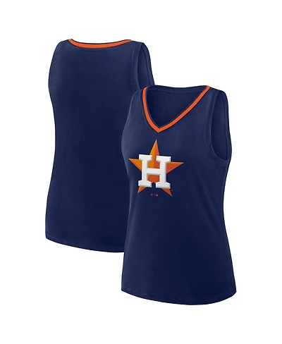 Logo Athletic Women's Navy Houston Astros Stellar Win V-Neck Tank Top
