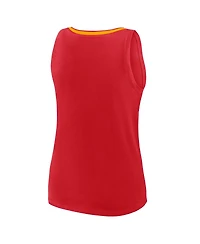 Logo Athletic Women's Red Kansas City Chiefs Stellar Win V-Neck Tank Top