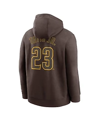 Nike Men's Fernando Tatis Jr. Brown San Diego Padres Player Name Number Club Fleece Pullover Hoodie