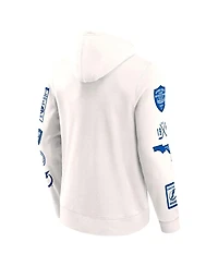 Fanatics Men's White Tampa Bay Lightning Letterman Fleece Pullover Hoodie