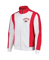 Tommy Hilfiger Men's White/Red Kansas City Chiefs Nolan Full-Zip Track Jacket