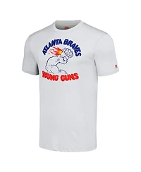 Homage Men's Gray Atlanta Braves Doodle Collection Young Guns Tri-Blend T-Shirt