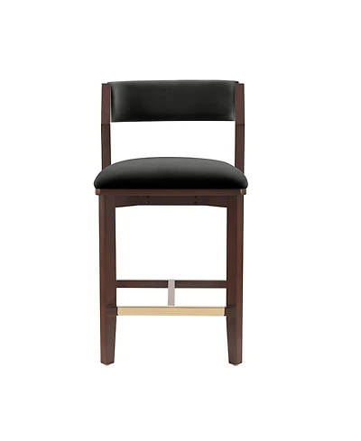 Manhattan Comfort Patricia 36.2" Velvet Upholstered Counter Stool