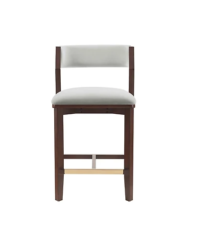 Manhattan Comfort Patricia 36.2" Velvet Upholstered Counter Stool