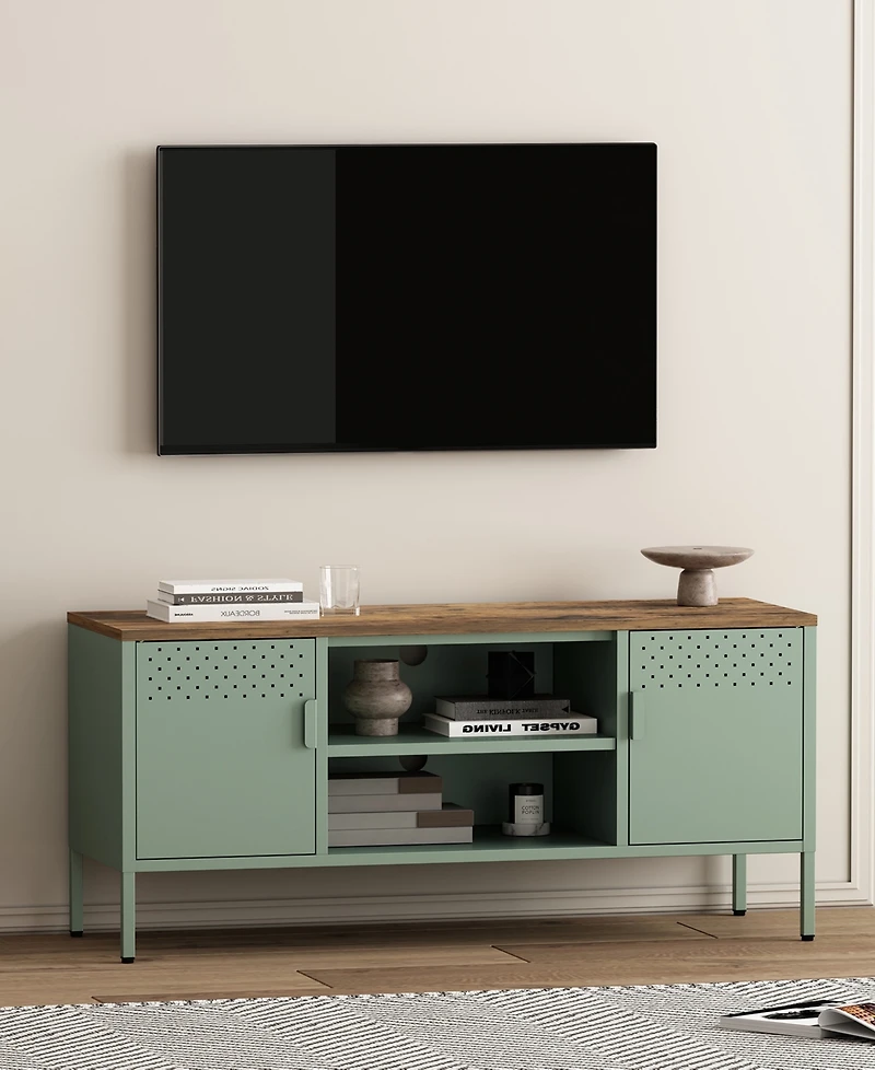 Manhattan Comfort Landen 47.3" 6-Shelf Tv Stand Fits TVs up to 40"