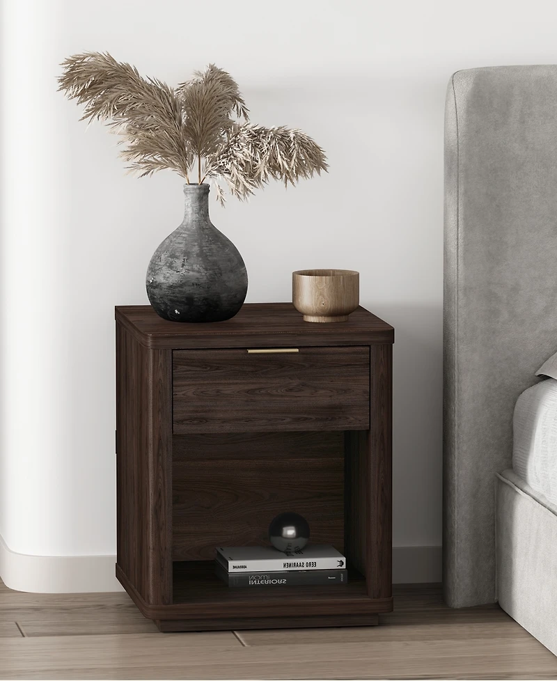 Manhattan Comfort Evelyn 20" 1-Drawer Nightstand