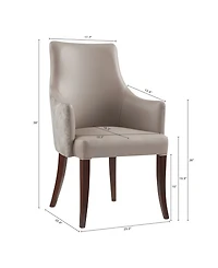Manhattan Comfort Connie Leatherette Upholstered Dining Armchair