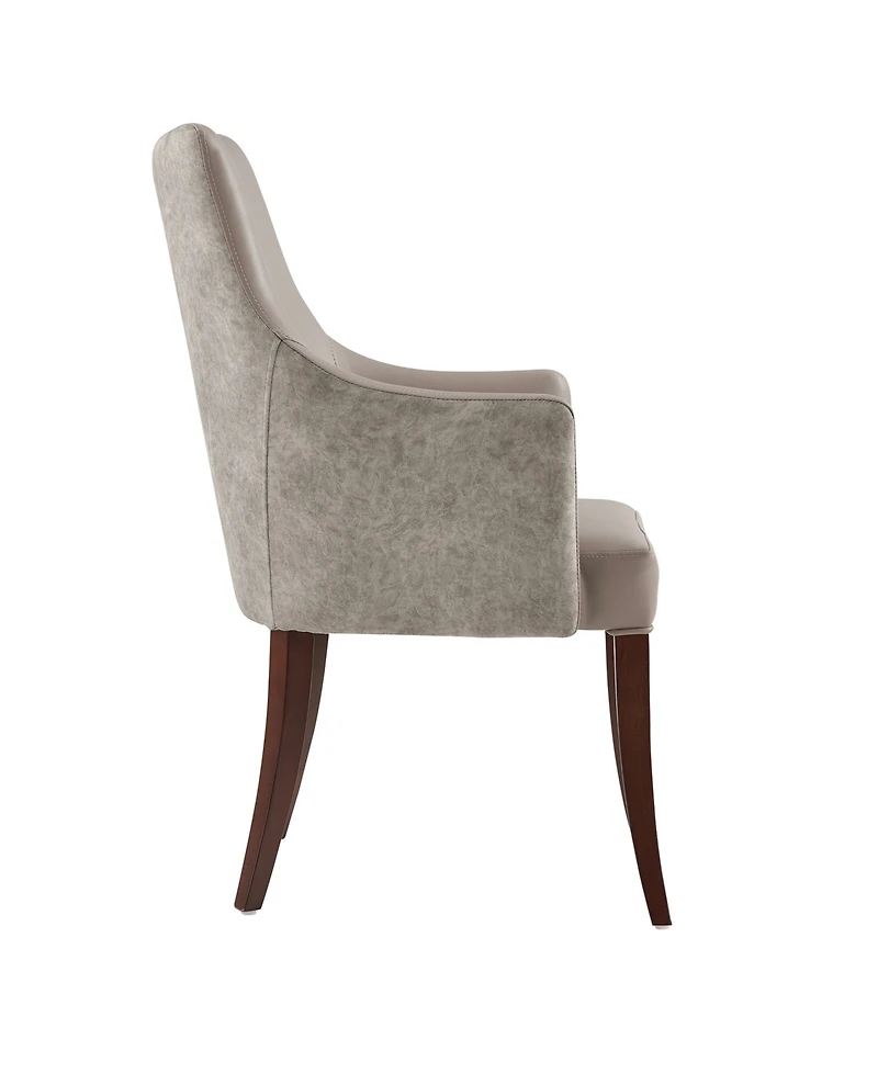 Manhattan Comfort Connie Leatherette Upholstered Dining Armchair