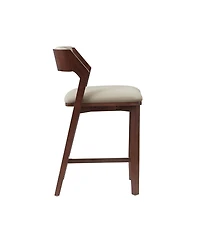 Manhattan Comfort Patricia 36.2" Velvet Upholstered Counter Stool