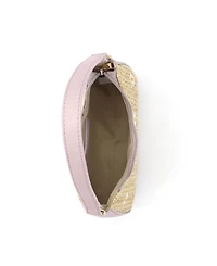 Like Dreams Nyomi Floral Straw Top Handle Shoulder Bag